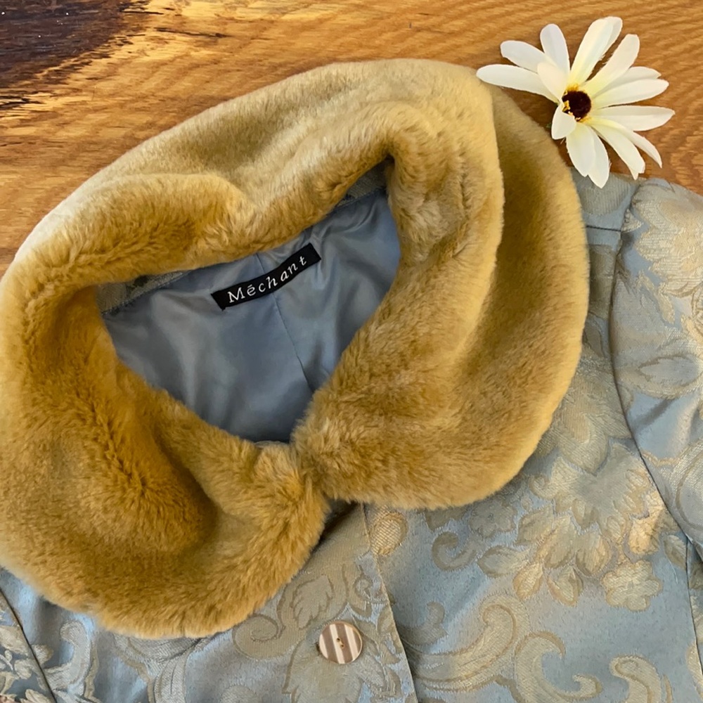 Merchant Faux Fur Collar Lined blazer